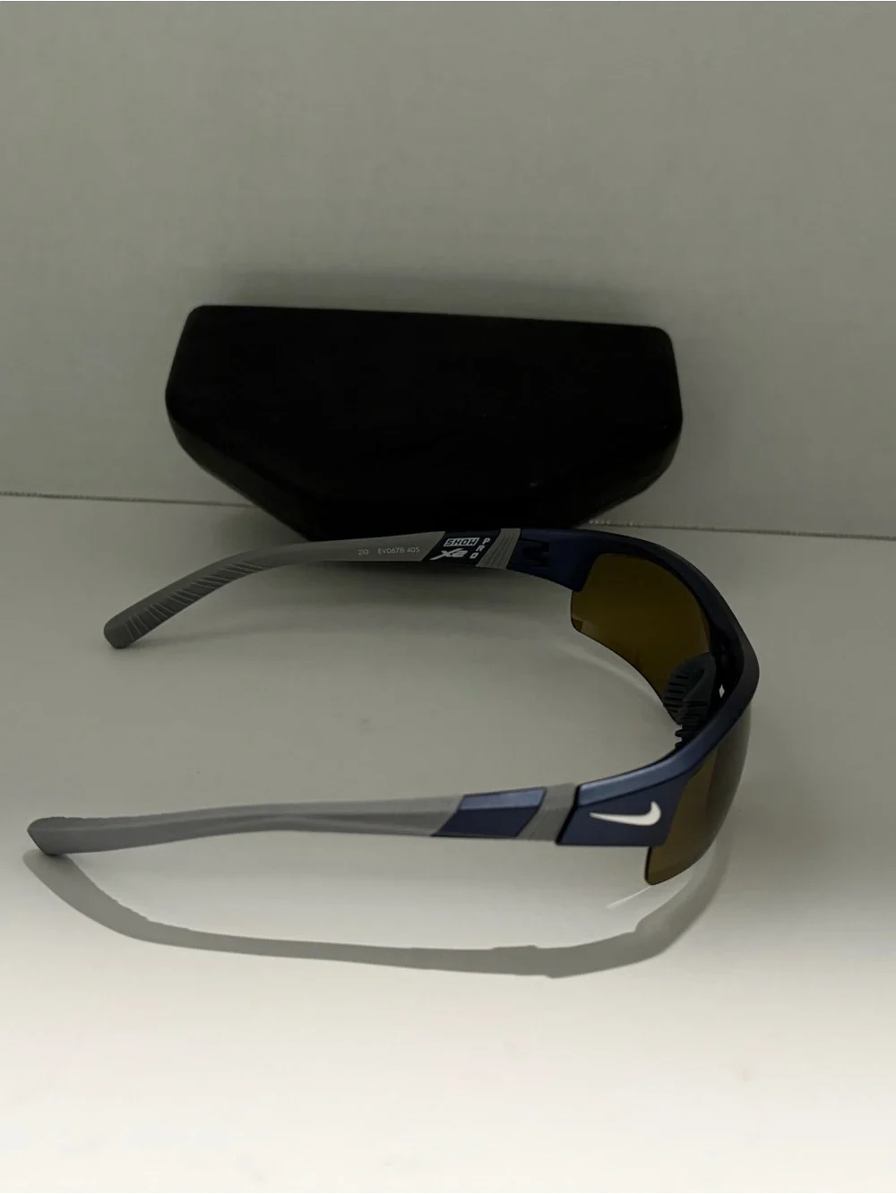 Nike Men's Sport Sunglasses in Dark Blue Frame with Brown Lenses